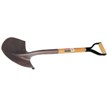 SEYMOUR MIDWEST Round Point Shovel, Steel, 26 in Hardwood Handle W/ D-Grip 49831